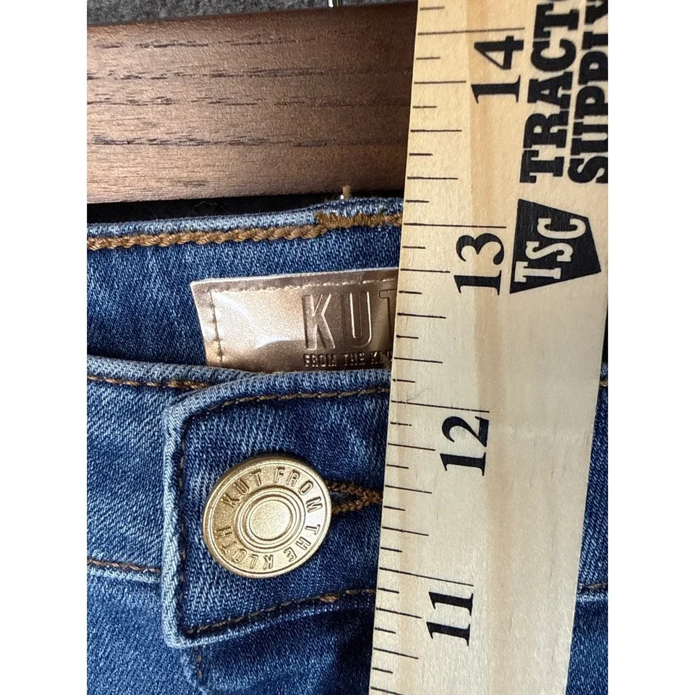 NWT‎ Kut From The Kloth Ana High Rise Flare Jeans Indigo Patch Pocket Size 16
